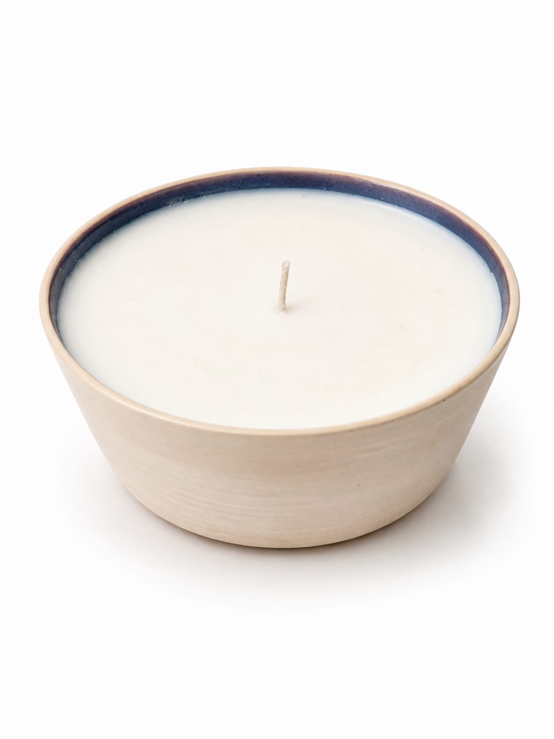 Handcrafted Ceramic Bowl Candle - Mustard Yellow, Purple and White, Green, and blue