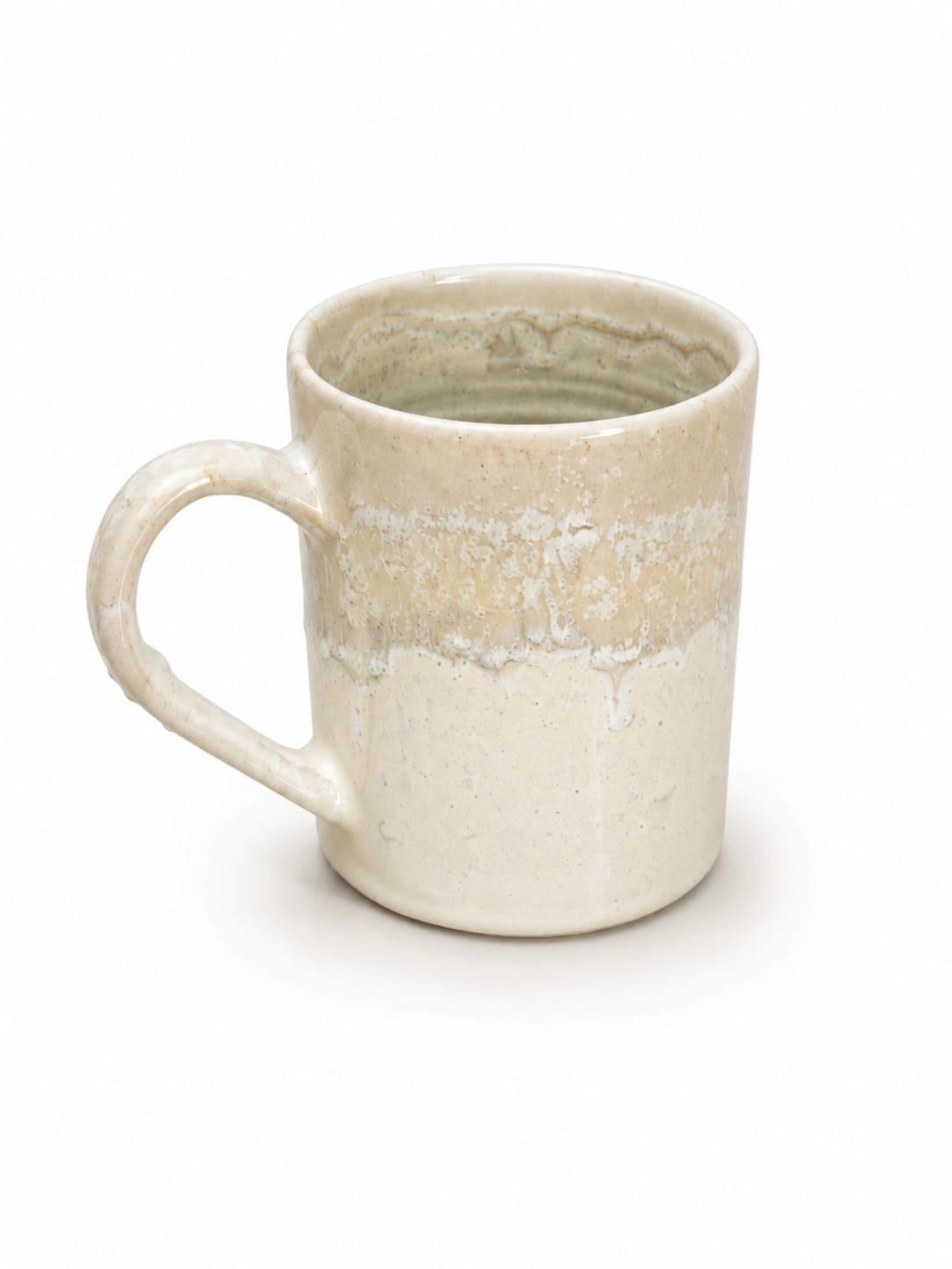 Handcrafted Ceramic Drip Glaze Mug - Oatmeal