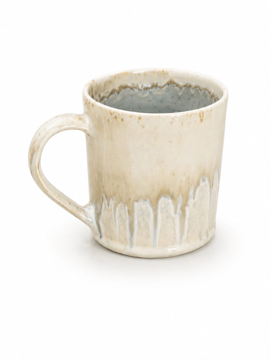 Handcrafted Ceramic Drip Glaze Mug - Oatmeal
